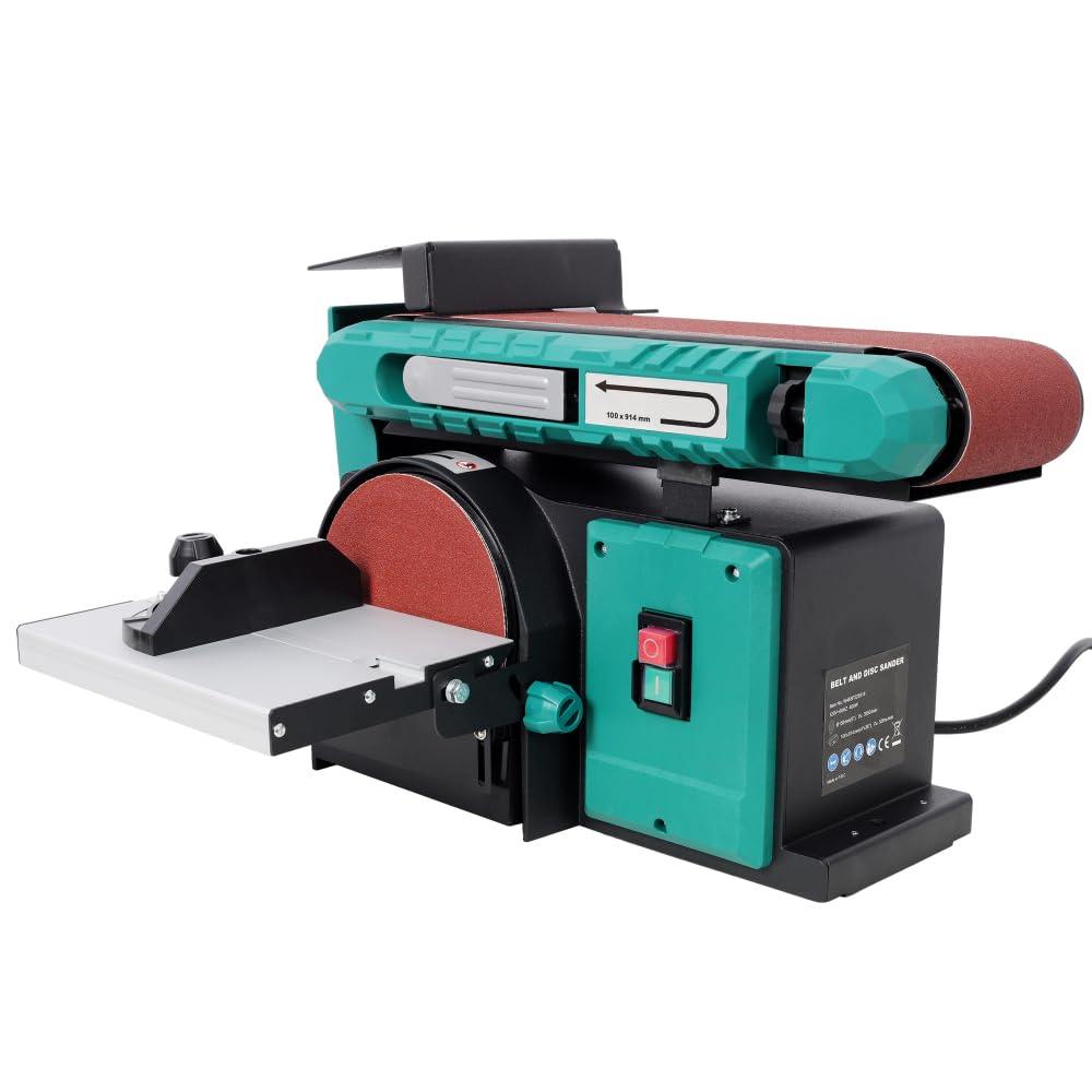 Benchtop Belt and Disc Sander, 120V/60Hz, 4x36 in. Belt & 6 in. Disc, Green W596394