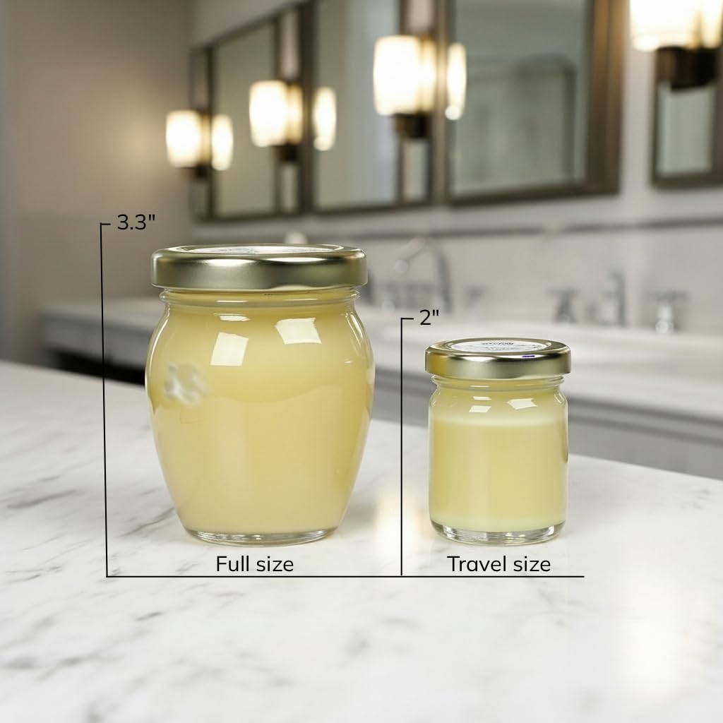Travel Size Unscented Natural Lotion Body Moisturizer Face Cream Castor & Jojoba Oil 1 oz P4716