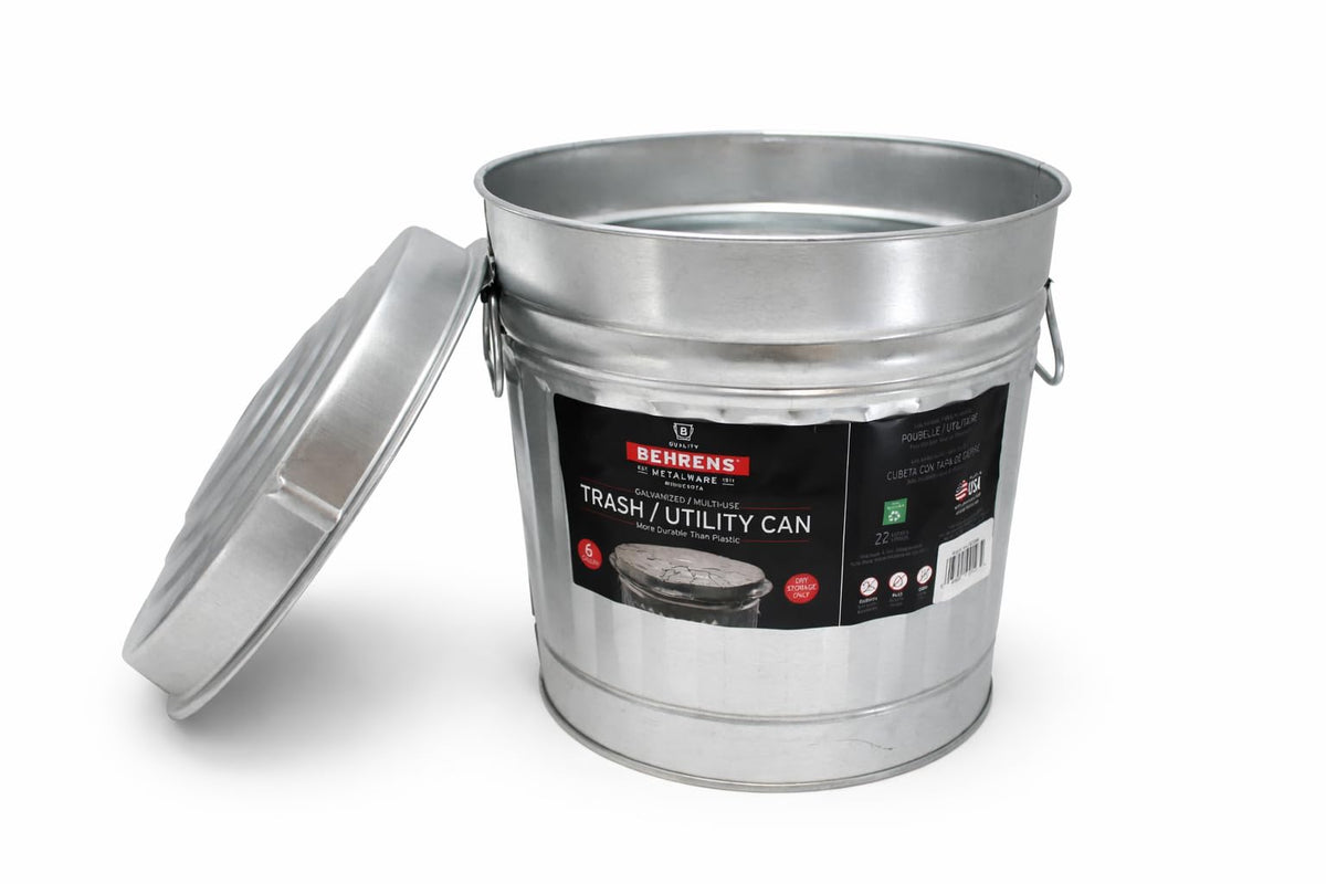 6 Gallon Galvanized Trash Can J950510