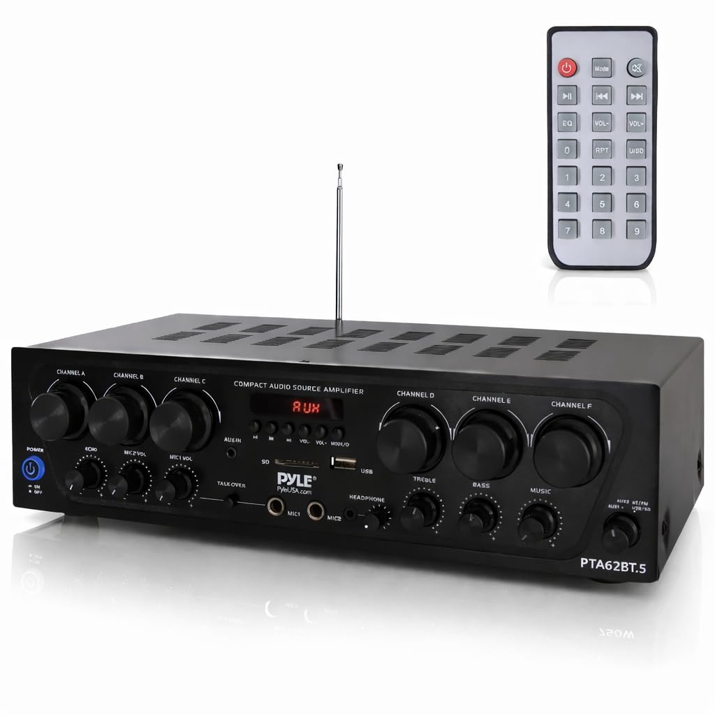 6 Channel 750 Watt Bluetooth Wireless Home Amplifier Y691062