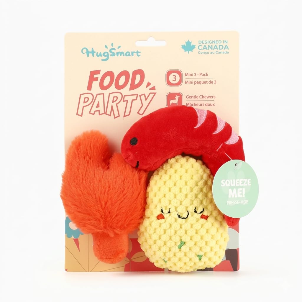 Seafood Boil Dog Toys, Pack of 3 I26204