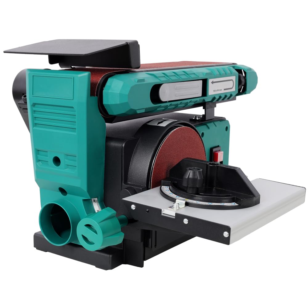 Benchtop Belt and Disc Sander, 120V/60Hz, 4x36 in. Belt & 6 in. Disc, Green W596394