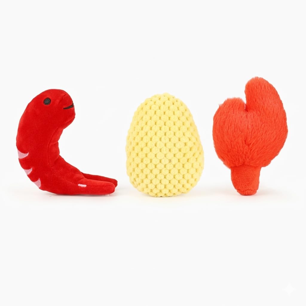 Seafood Boil Dog Toys, Pack of 3 I26204