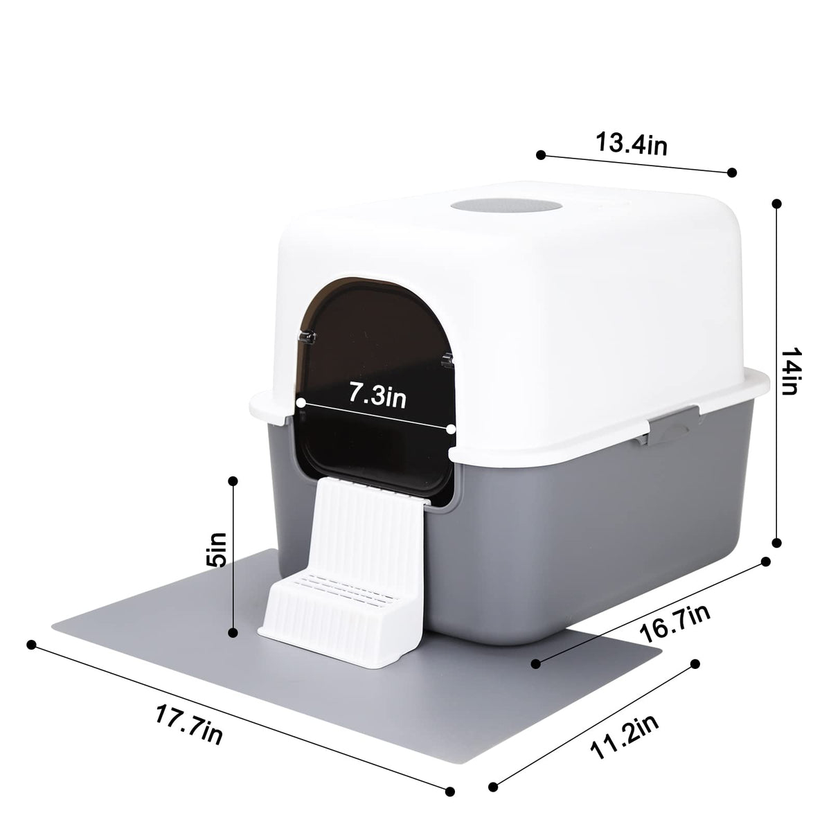 Enclosed Cat Litter Box E336