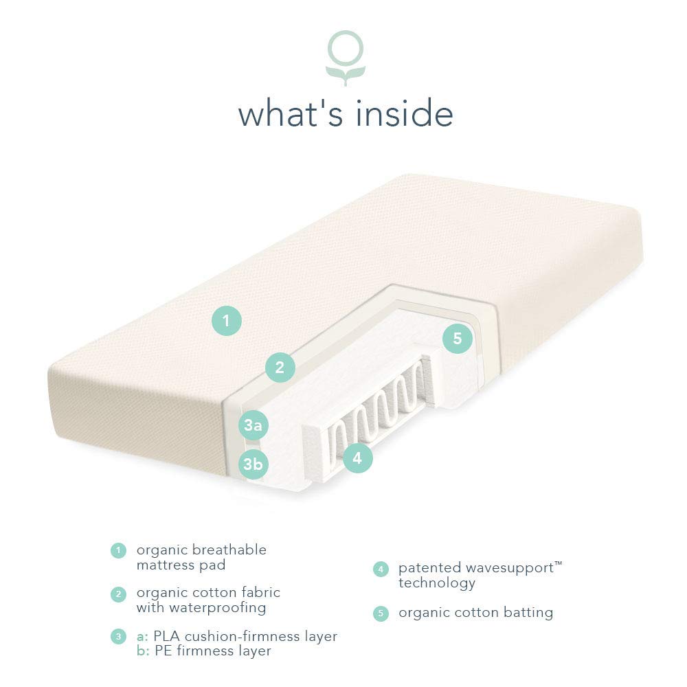 Organic 2-Stage Crib Mattress with Protector Pad J716251