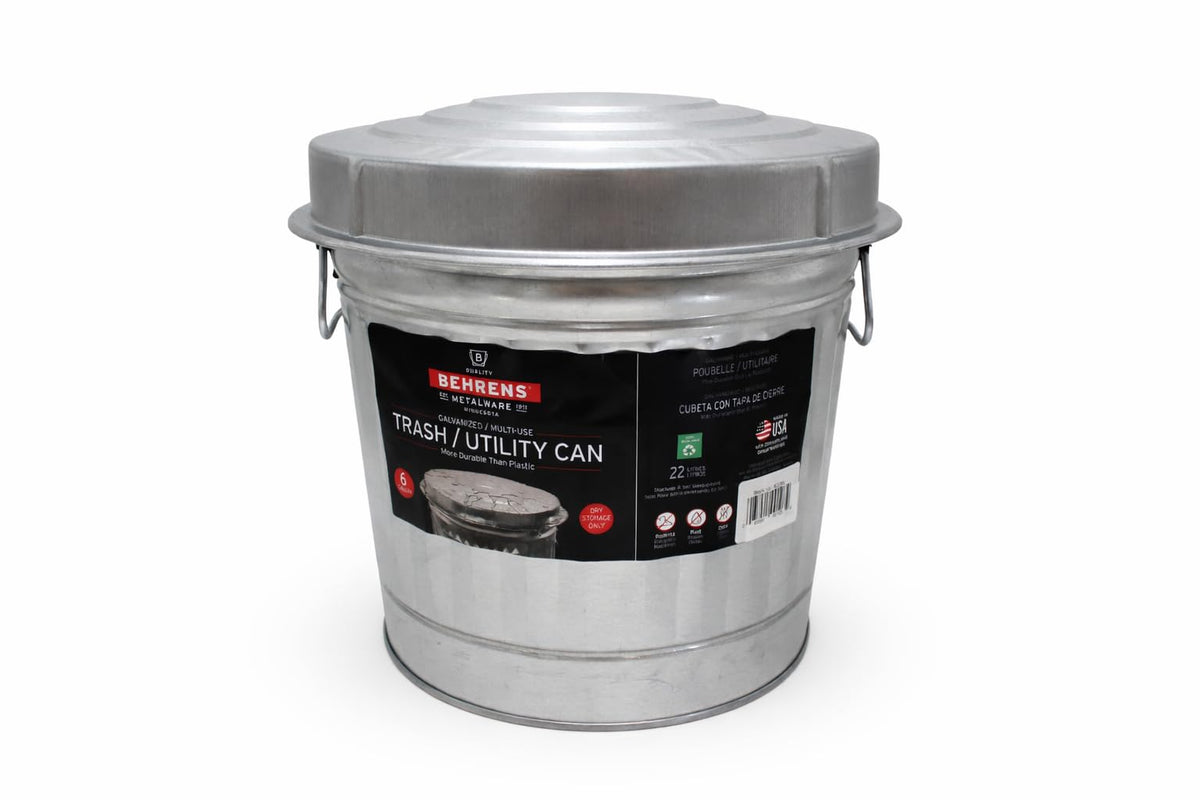 6 Gallon Galvanized Trash Can J950510