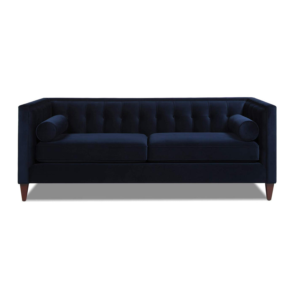 Dark Navy Blue Performance Velvet Tufted Sofa S799368