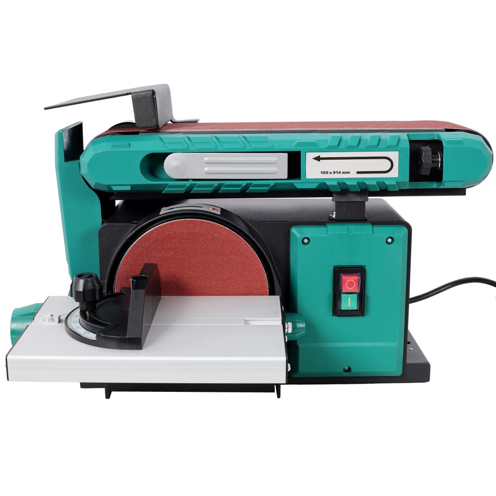 Benchtop Belt and Disc Sander, 120V/60Hz, 4x36 in. Belt & 6 in. Disc, Green W596394
