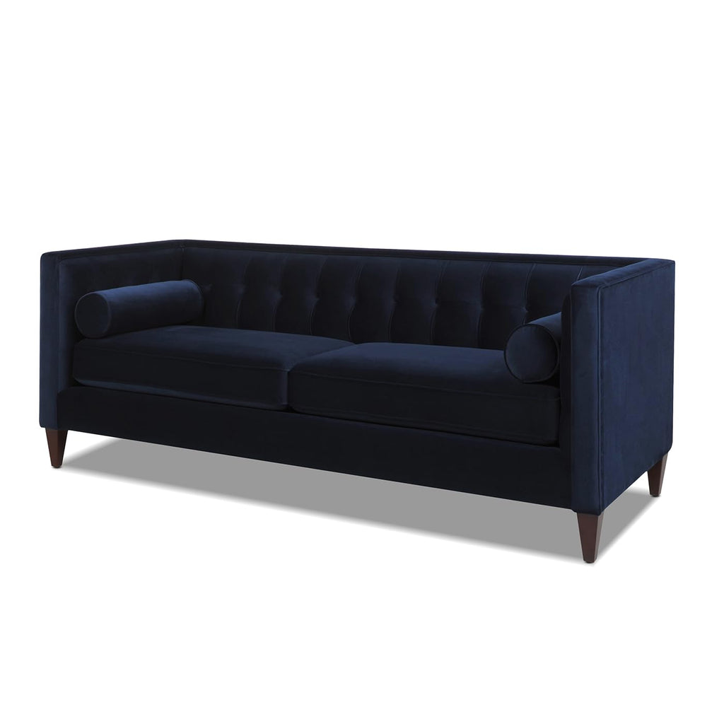 Dark Navy Blue Performance Velvet Tufted Sofa S799368