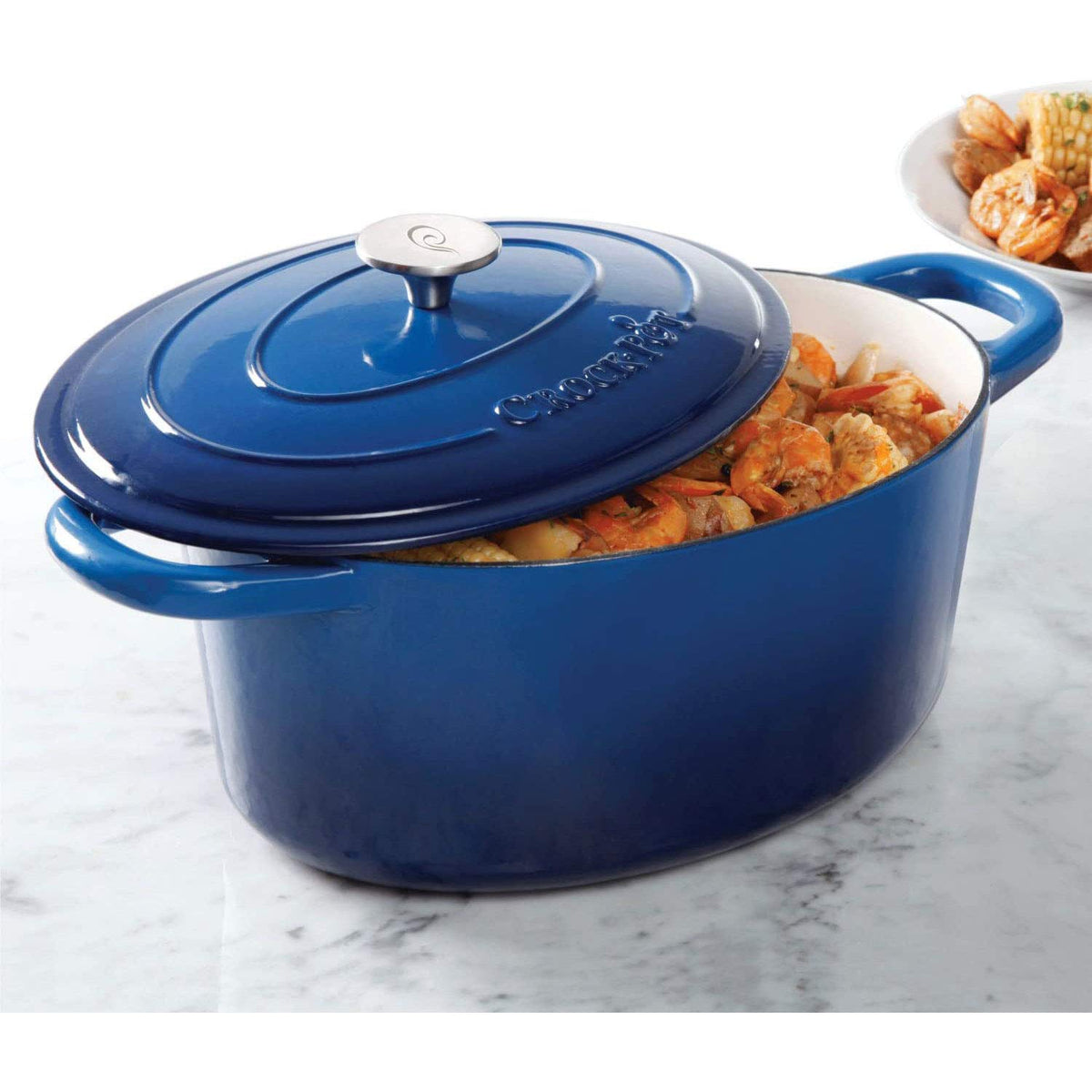 7-Quart Oval Enameled Cast Iron Dutch Oven with Lid D164531
