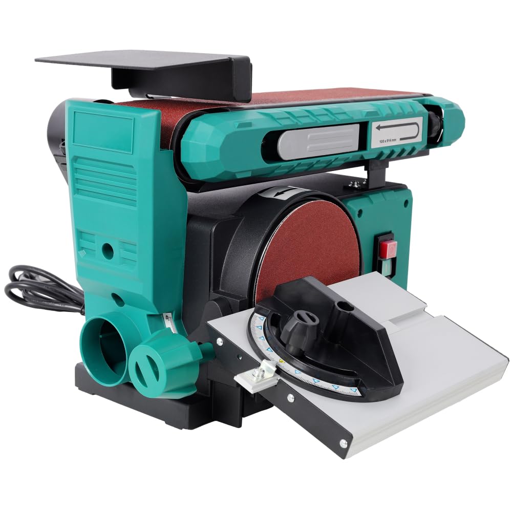 Benchtop Belt and Disc Sander, 120V/60Hz, 4x36 in. Belt & 6 in. Disc, Green W596394