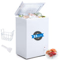 3.5 Cu.Ft White Chest Freezer with Removable Basket X186411