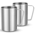 2 Pcs 16.9oz Stainless Steel Double Wall Vacuum Insulated Mug F648
