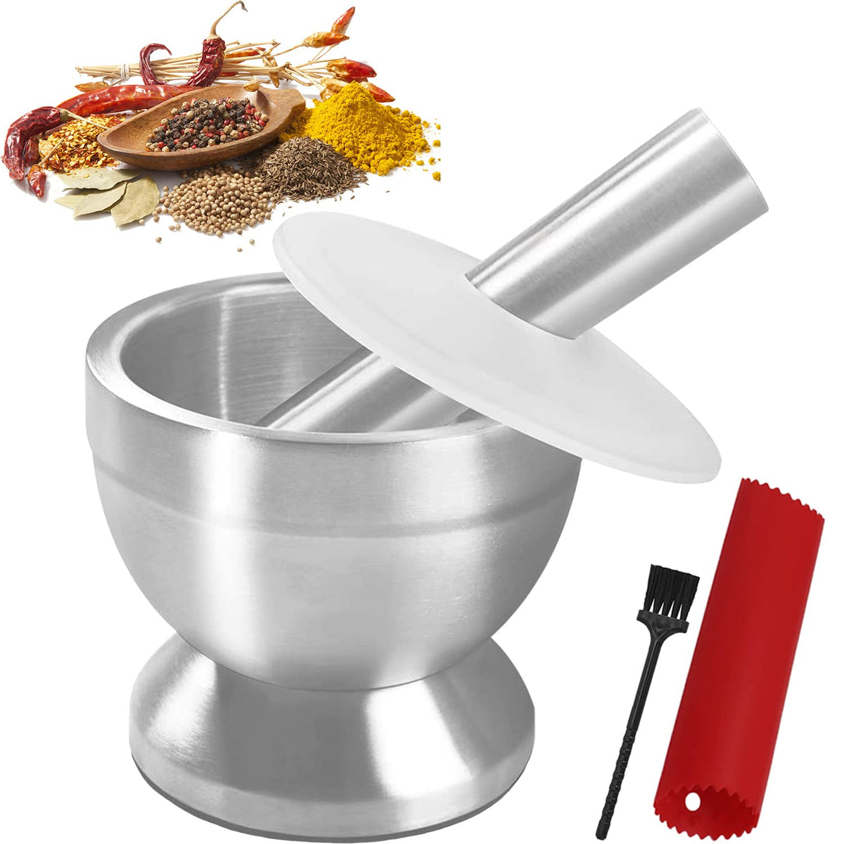 Stainless Steel Mortar and Pestle Set C60080