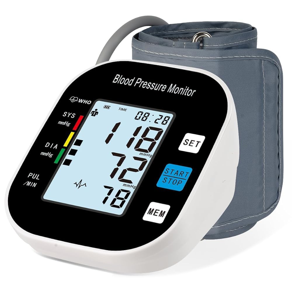 Blood Pressure Monitor with Large Backlit Display for 2 Users Arm Cuff & Storage Bag Z5748