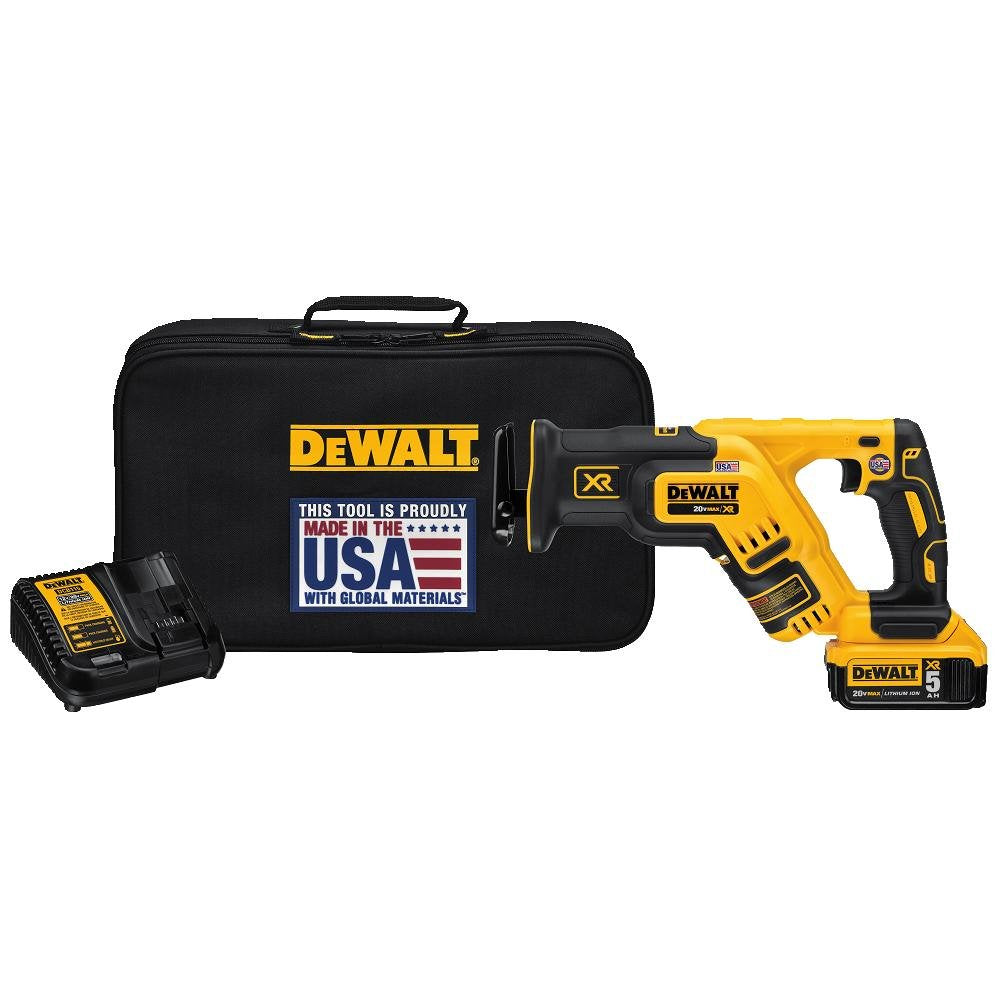 20V MAX XR Compact Reciprocating Saw and 6 Pieces Reciprocating Saw Blades Set A1303
