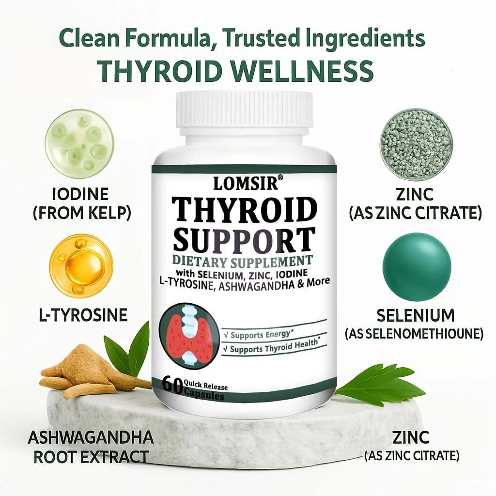 Selenium Iodine L-Tyrosine Ashwagandha 60 Capsules Q1586