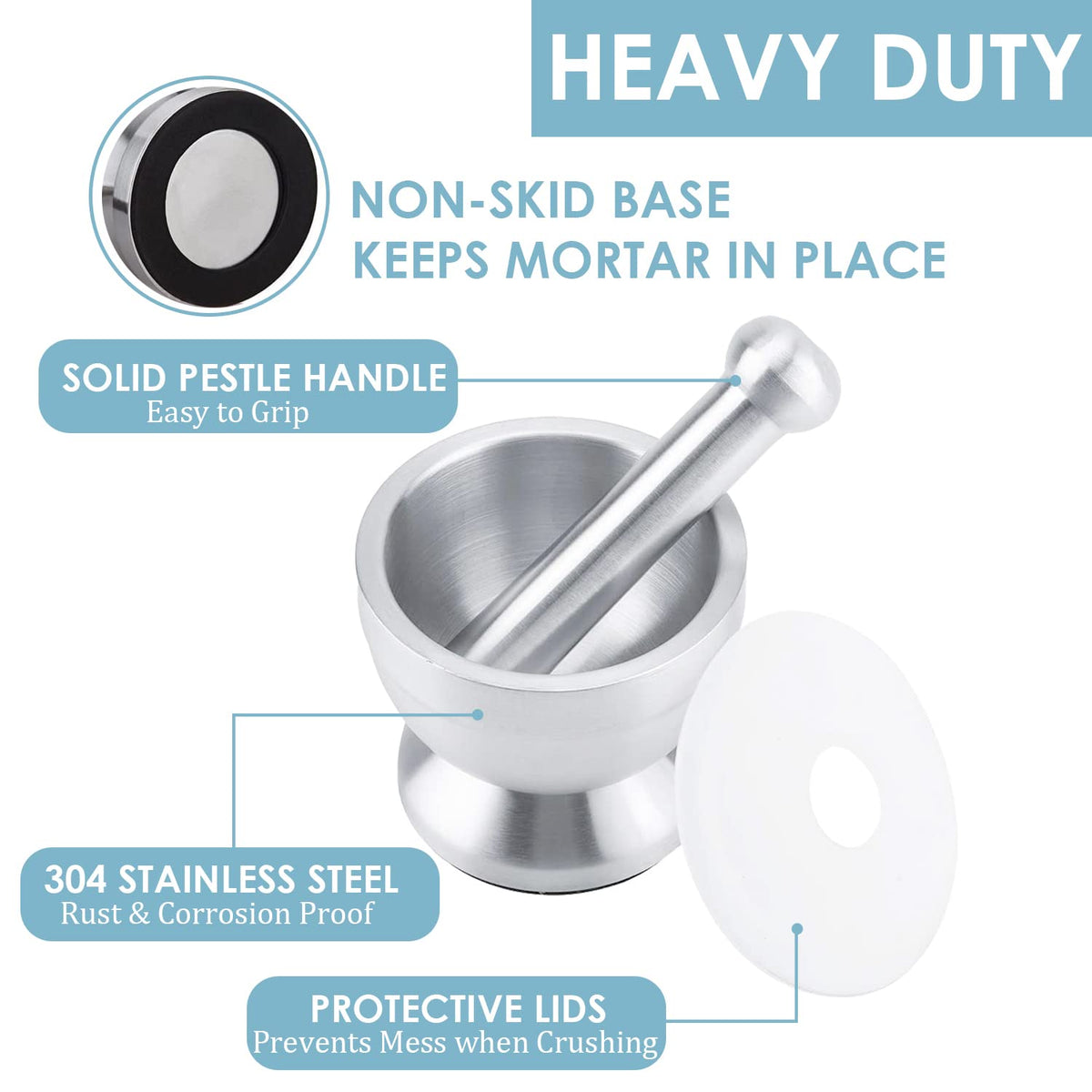 Stainless Steel Mortar and Pestle Set C60080
