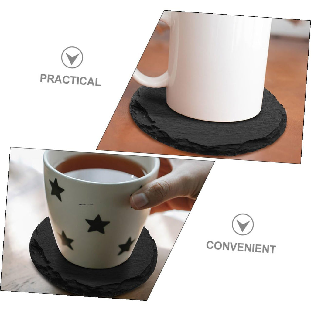6pcs Stone Coasters Set with Non Slip Bottom D539006