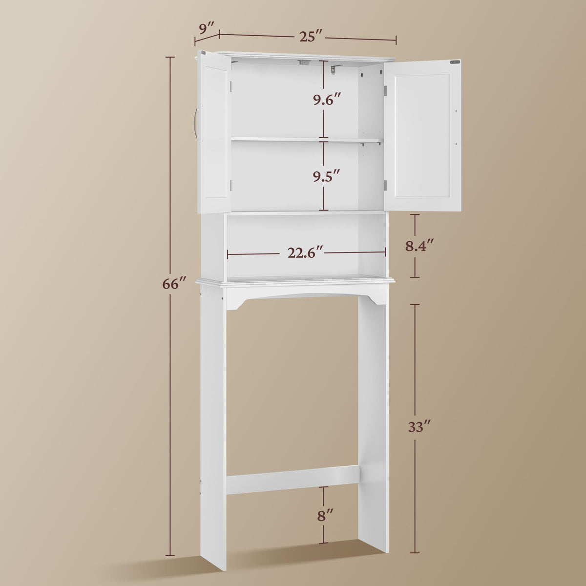 Over the Toilet Storage Cabinet U141