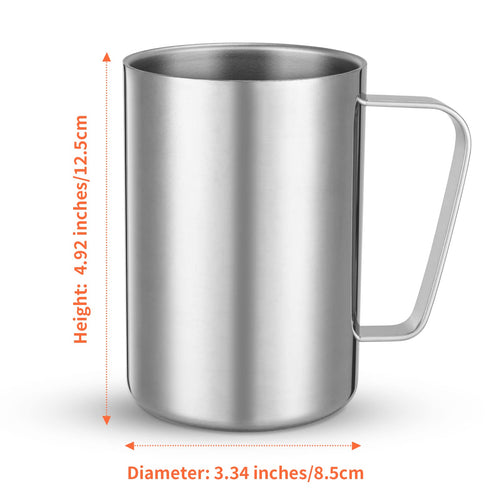 2 Pcs 16.9oz Stainless Steel Double Wall Vacuum Insulated Mug F648