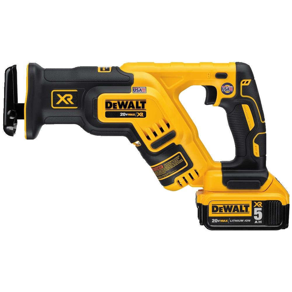 20V MAX XR Compact Reciprocating Saw and 6 Pieces Reciprocating Saw Blades Set A1303