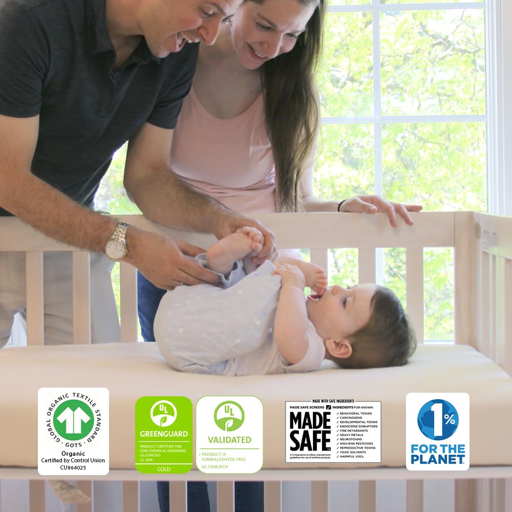 Organic 2-Stage Crib Mattress with Protector Pad J716251