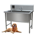 47" Stainless Steel Dog Grooming Tub with Stairs V926204