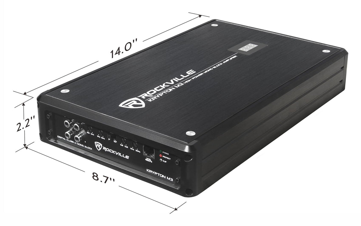 10in 1600W Slim Shallow Car Subwoofers with Mono Amplifier and Wire Kit S2442