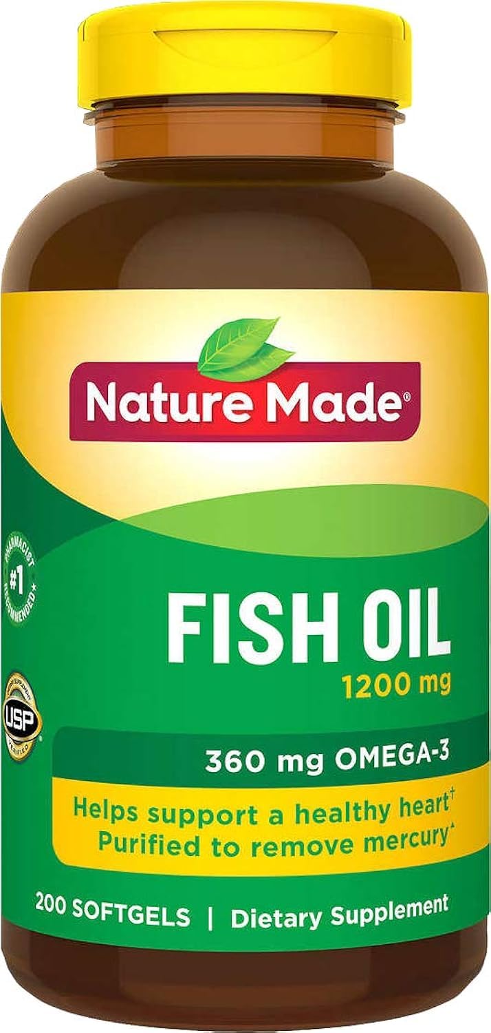 Fish Oil 1200 Mg 200 Liquid Softgels K370811