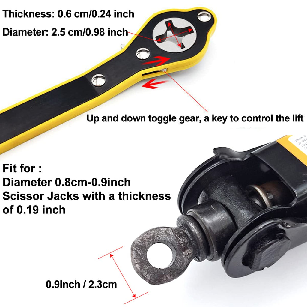Car Jack Ratchet Wrench Scissor Jack Adapter Tool M7210