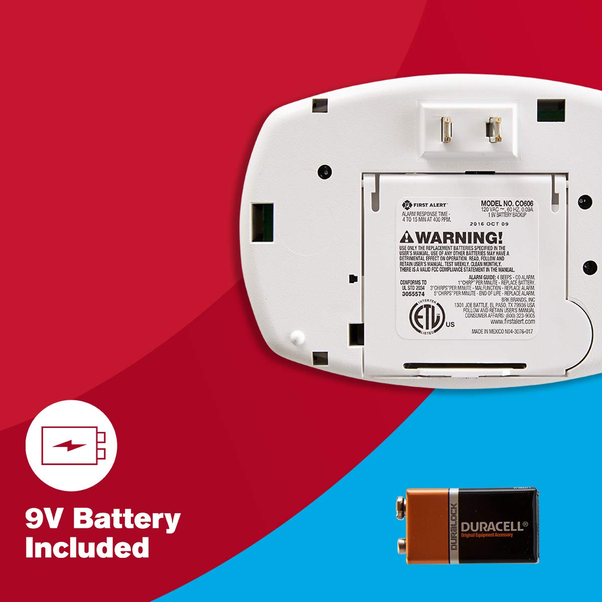 Carbon Monoxide Detector with Battery Backup K4853