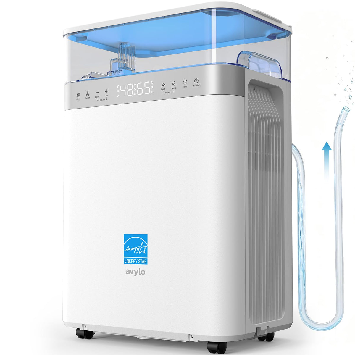White Dehumidifier with Pump and Hose E73190