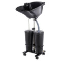 Portable Height & Angle Adjustable Shampoo Bowl with Electric Pump & 2 Bucket V872