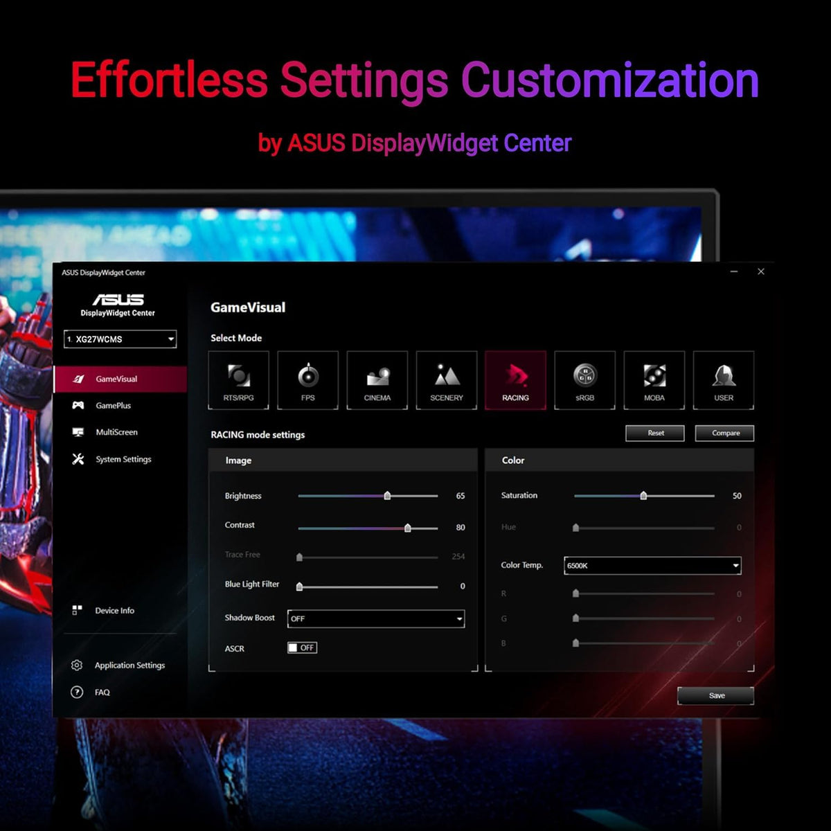 27" Curved 280Hz QHD Gaming Monitor K365