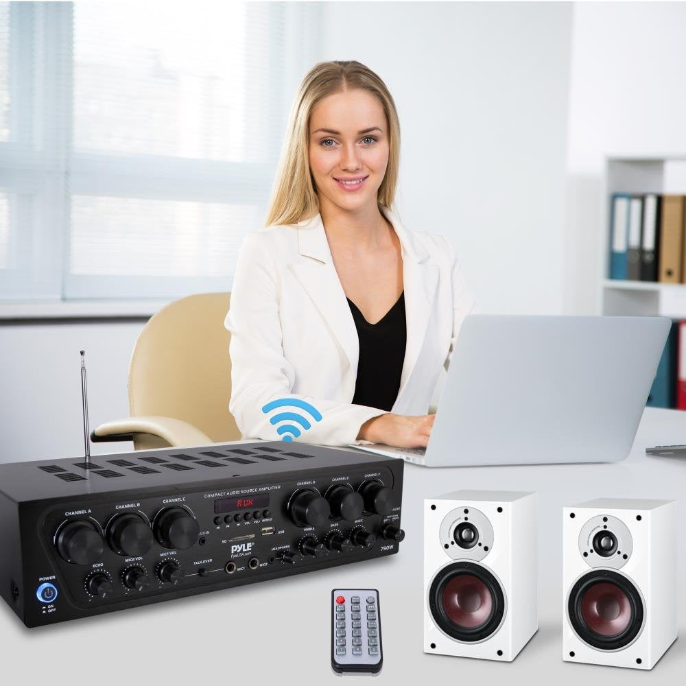 6 Channel 750 Watt Bluetooth Wireless Home Amplifier Y691062