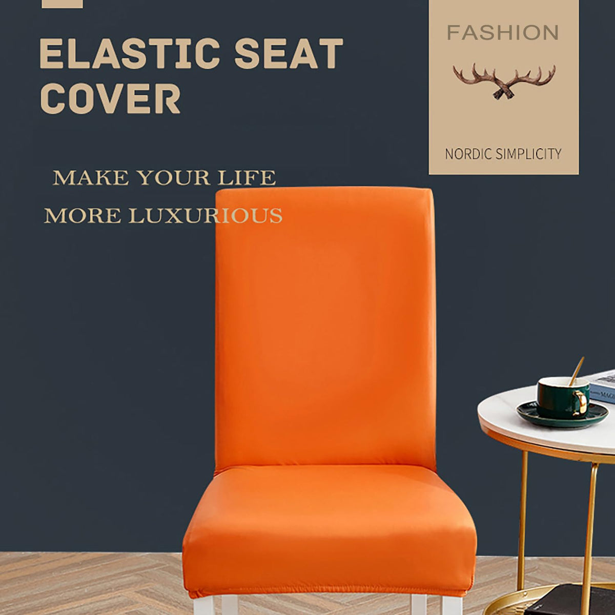 Black 6pcs Leather Chair Cover U661626