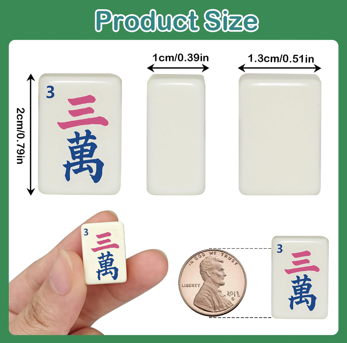 Mini Mahjong Set with 166 White Tiles V224