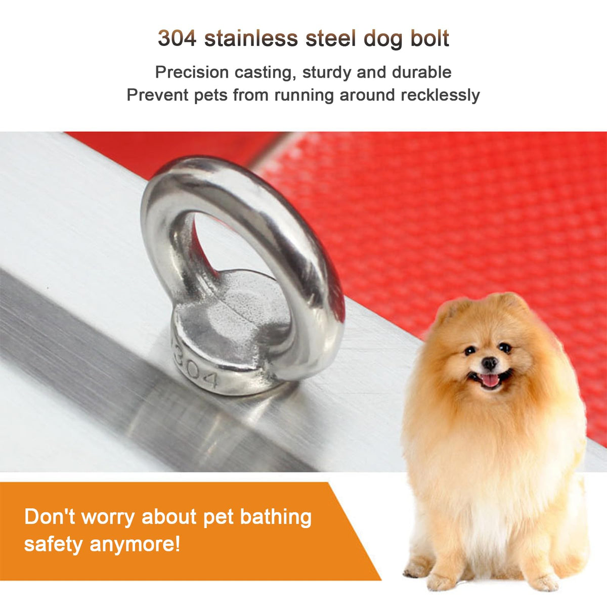 47" Stainless Steel Dog Grooming Tub with Stairs V926204