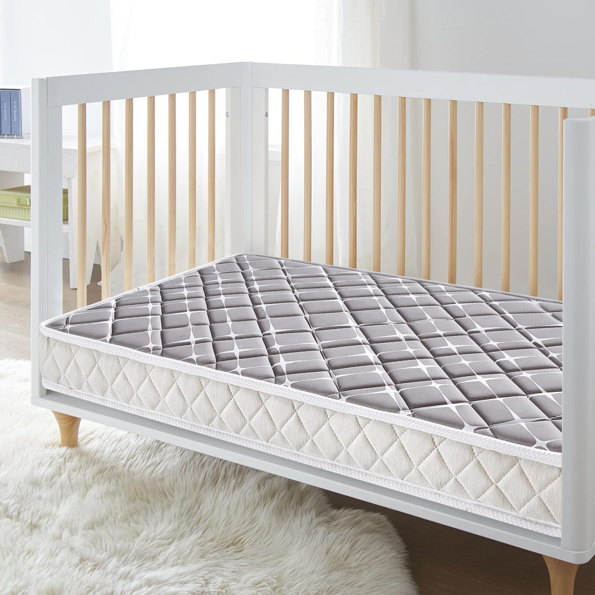Hypoallergenic Baby Crib and Toddler Mattress 52" x 27.6" x 5" Q866
