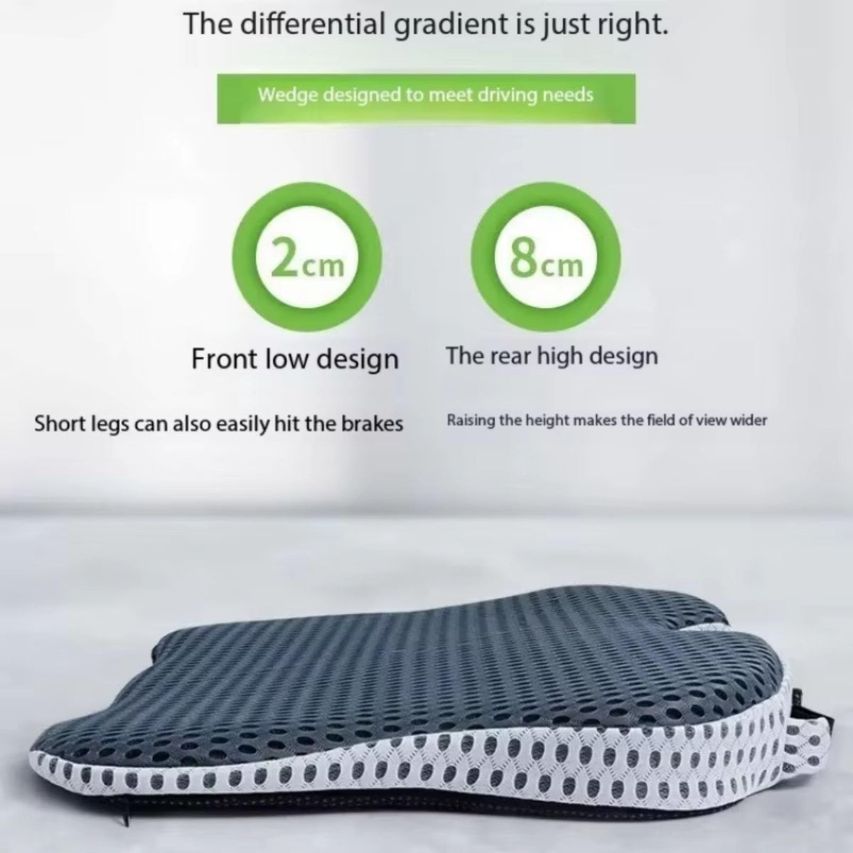 Memory Foam Car Seat Booster Cushion Grey S85403