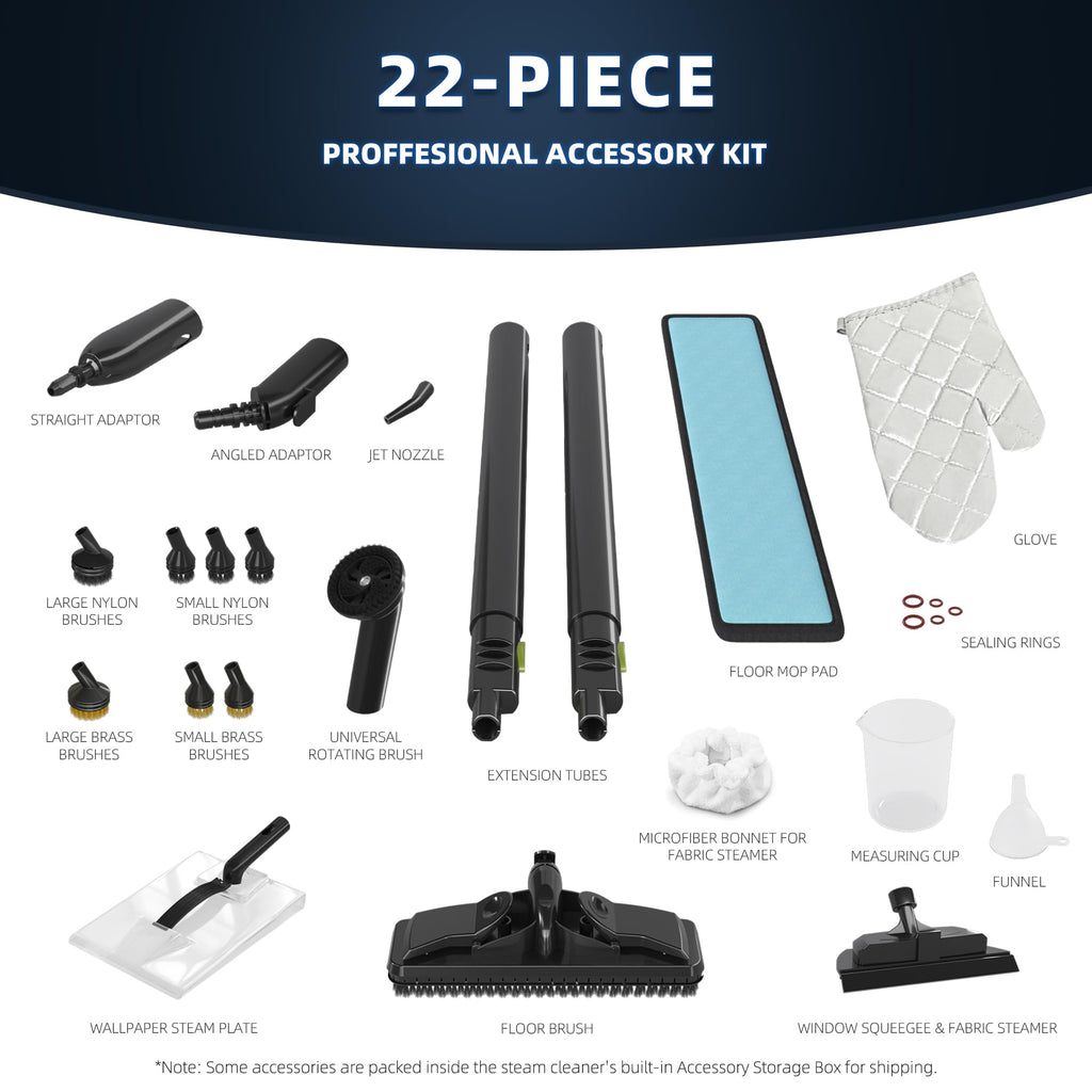 1500W High Pressure Steam Cleaner with 22 Accessories D567