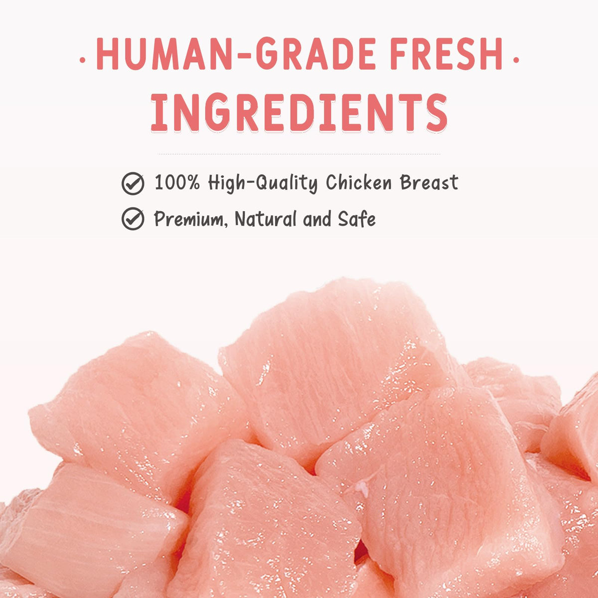 Freeze Dried Chicken Breast Cat & Dog Treats 2.82oz Single Ingredient Grain-Free X748776