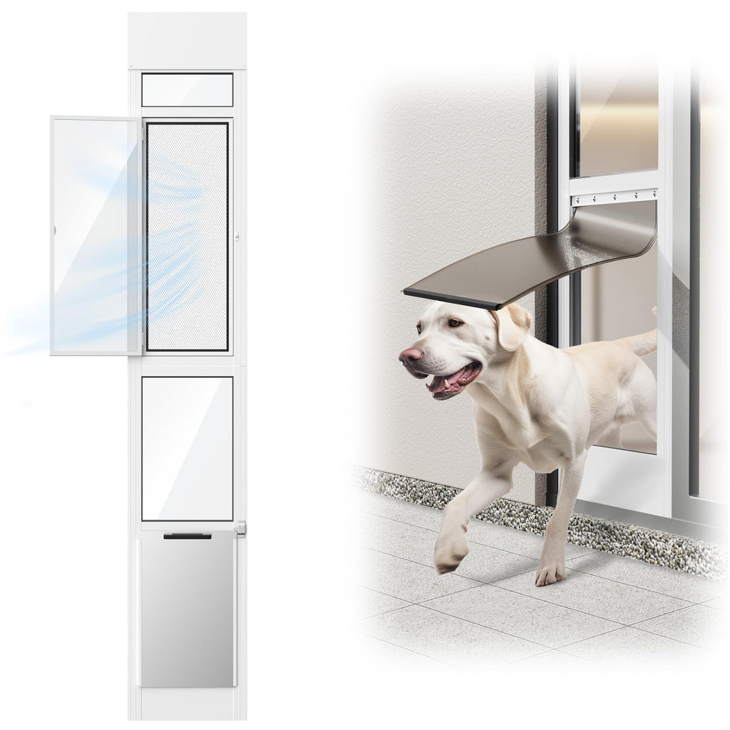 Adjustable Height Sliding Glass Door Dog Door L2357