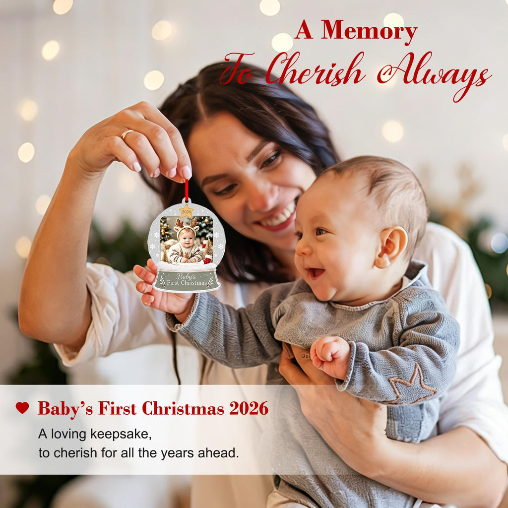Baby's First Christmas Ornament 2026 Acrylic Photo Frame Ornament O8089