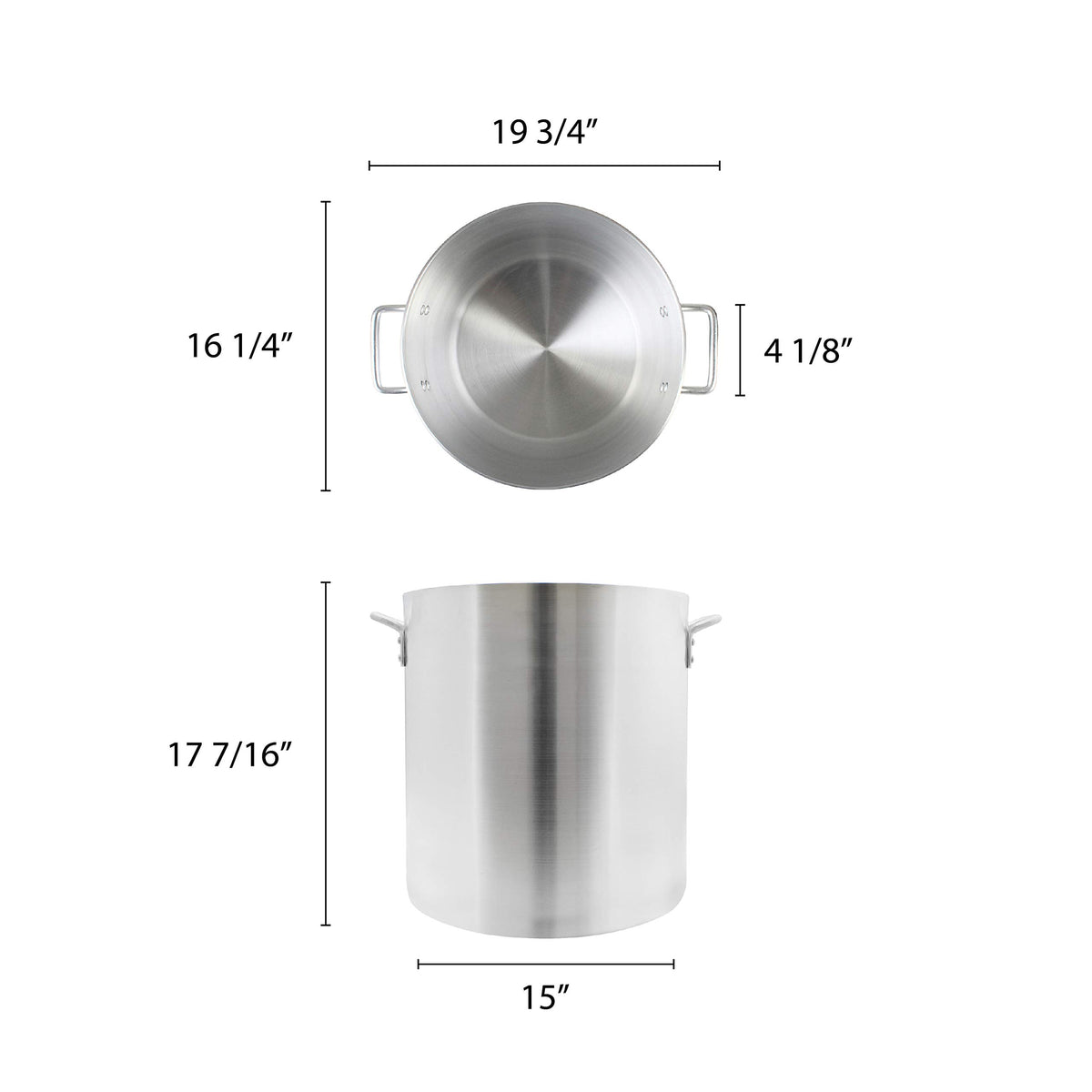 60 quart Aluminum Stock Pot U455