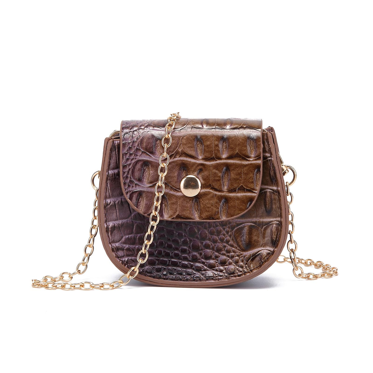 Mini Crocodile Embossed Leather Clutch L43984