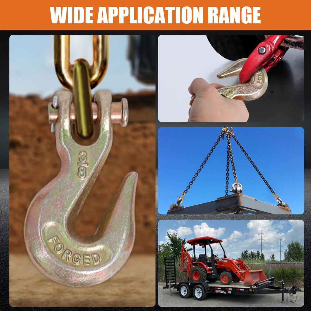 3/8" Grade 70 Clevis Grab Hooks, 10 Pack V789293