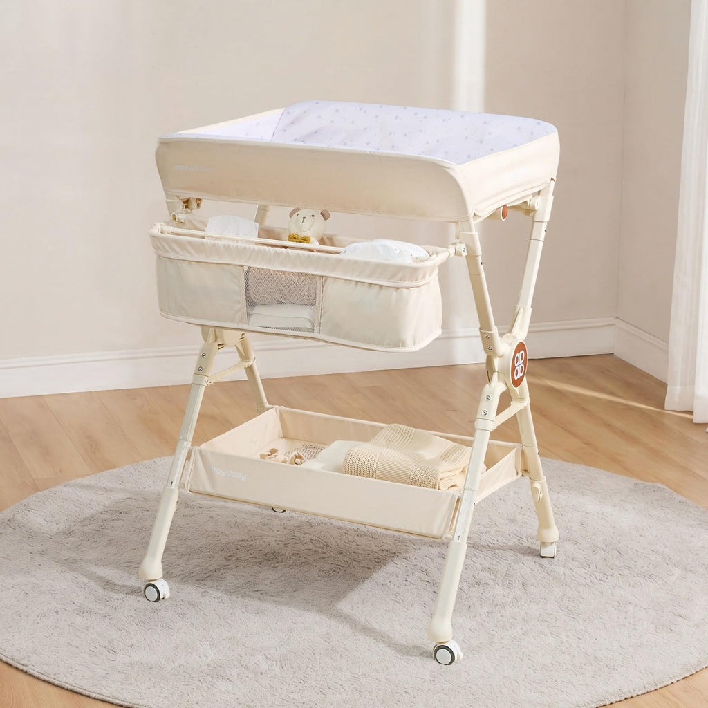 Portable Foldable Baby Changing Table on Wheels I31904
