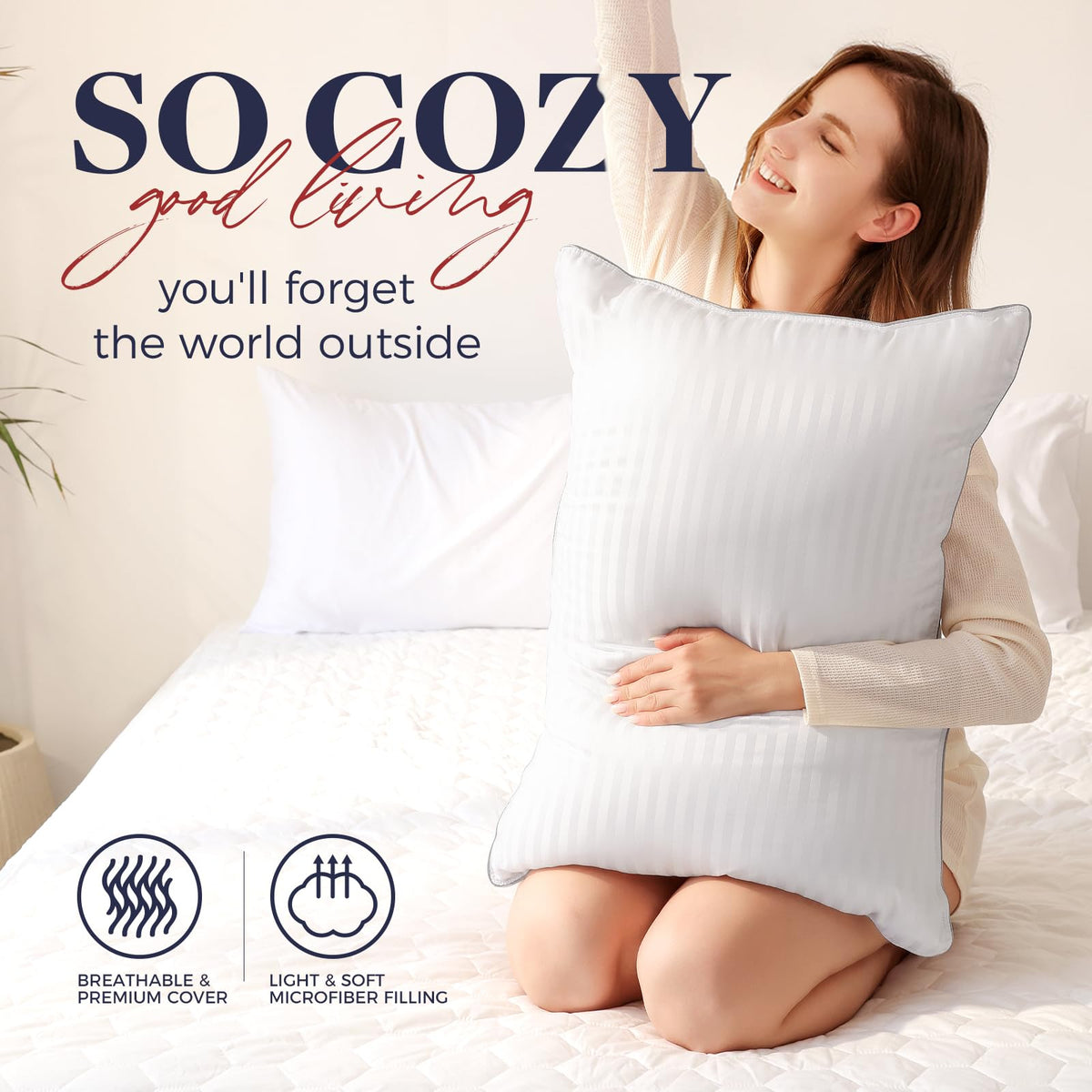 King Size Down Alternative Pillow 2 Pack O972777